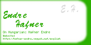 endre hafner business card